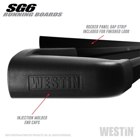 Westin Automotive 74.25 INCHES BLACK SG6 RUNNING BOARDS (BRKT SOLD SEP) 27-64725